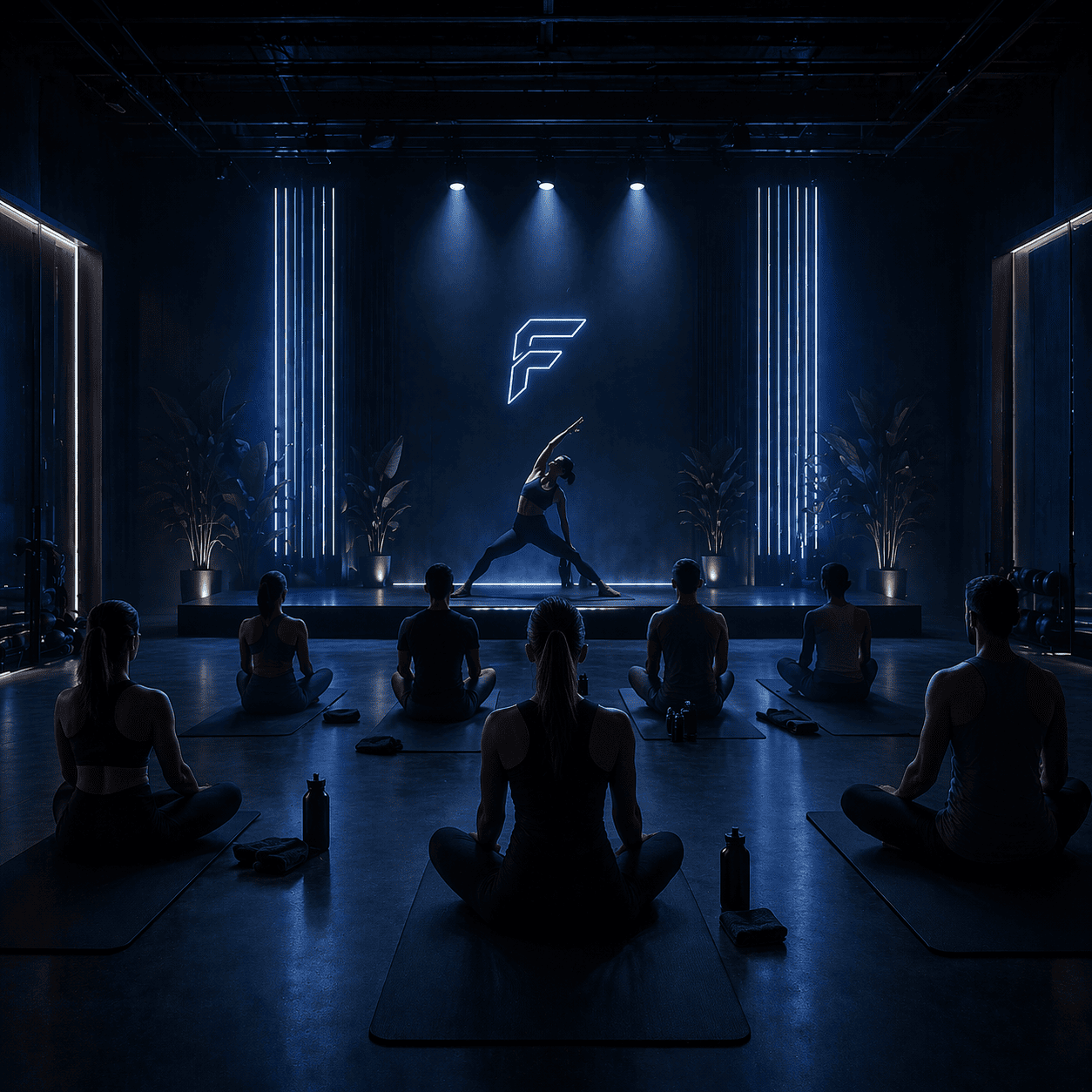 Studio classes with people
